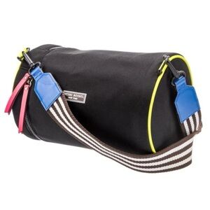 Henri Bendel Leather Trim Neoprene Insulated Cooler Crossbody Bucketbag 11"X23"